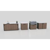 LETNA KUHINJA MS VISCOM ELEMENT POMIVALNO KORITO AMERIŠKI OREH 1800X634 MM