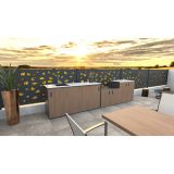 LETNA KUHINJA MS VISCOM ELEMENT POMIVALNO KORITO AMERIŠKI OREH 1800X634 MM