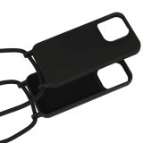 LIQUID SILIKONSKI OVITEK ZA IPHONE 15 PRO MAX - ČRN Z VRVICO