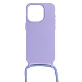 LIQUID SILIKONSKI OVITEK ZA IPHONE 15 PRO MAX - VIJOLA Z VRVICO