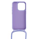 LIQUID SILIKONSKI OVITEK ZA IPHONE 15 PRO MAX - VIJOLA Z VRVICO