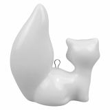 OKRASEK ZA JELKO GLOSSTYLE LISICA 7.5X3.9X8.1 CM PORCELANASTA