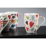 LONČEK 345 ML SRCE RAZLIČNI BARVNI VZORCI