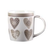 LONČEK 365 ML SRCE PORCELAN