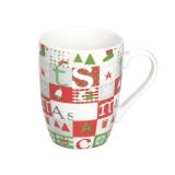 LONČEK TOGNANA 350 ML NATALE PATCHWORK RAZLIČNI DEKORJI