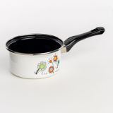 LONEC / KOZICA ENAMELIE KOZICA 16 CM - 0.85 L NEŽA 2 Z ROČAJEM