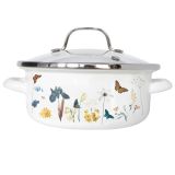 LONEC / KOZICA ENAMELIE KOZICA NIZKA IRIS 18 CM S POKROVOM 2 L