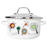 LONEC / KOZICA ENAMELIE S STEKLENIM POKROVOM 18 CM, 2.75 L NEŽA 2