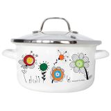 LONEC / KOZICA ENAMELIE S STEKLENIM POKROVOM 20 CM, 3.5 L NEŽA 2