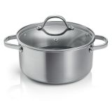 LONEC / KOZICA TESCOMA 24 CM STEEL CRAFT S STEKLENIM POKROVOM