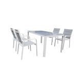 KOVINSKA VRTNA GARNITURA MQ LORETO 5-DELNA SIVA