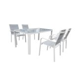 KOVINSKA VRTNA GARNITURA MQ LORETO 5-DELNA SIVA