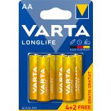 ALKALNI BATERIJSKI VLOŽEK VARTA LR06 AA 4+2 LONGLIFE
