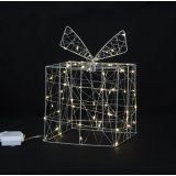LUČKE DARILNA ŠKATLA Z LUČKAMI 20X20X30 CM, 70LED TOPLO
