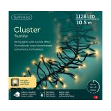 LUČKE DECORIS CLUSTER 1128L ŠAMPANJEC Č 1050 CM, 8 FUNK., UTRIP.