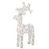 LUČKE DECORIS JELENČEK 36.5X12X61 CM BEL Z LED LUČKAMI 50 L