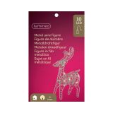 LUČKE DECORIS JELENČEK 5X12X21 CM SREBRN Z LED LUČKAMI 10 L