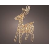 LUČKE DECORIS JELENČEK 5X12X21 CM ZLAT Z LED LUČKAMI 10 L
