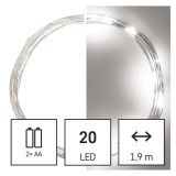 LUČKE EMOS LED NANO 1.9M HLADNA BELA NOTRANJE, ČASOVNIK