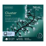 LUČKE LUMINEO CLUSTER 768L, HLAD BEL Č 700 CM, 8 FUNK., UTRIP.