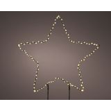 LUČKE LUMINEO ZVEZDA Z LED LUČKAMI, ZUN FI 38 CM ČRNA/TOPLE BARVE