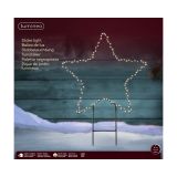 LUČKE LUMINEO ZVEZDA Z LED LUČKAMI, ZUN FI 38 CM ČRNA/TOPLE BARVE