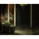 LUČKE LUMINEO ZVEZDA Z LED LUČKAMI, ZUN FI 58 CM, ČRNA/TOPLE BAR.
