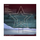 LUČKE LUMINEO ZVEZDA Z LED LUČKAMI, ZUN FI 58 CM, ČRNA/TOPLE BAR.