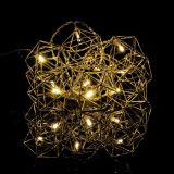 LUČKE MQ 10 LED 5 MM GEO ZLATE KROGLE TOPLO BELE 31 V