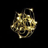 LUČKE MQ 20 MINI LED TOPLO BELA BATERIJSKE TRANSPAR. ŽICA