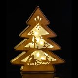 LUČKE MQ PVC JELKA LED 40X33X6 CM TOPLO BELE BARVE