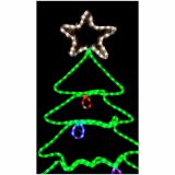 LUČKE MQ SMREKA LED 115 CM Z ZVEZDO IN GIRLANDO