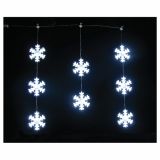 LUČKE UNICOM OKENSKA ZAVESA 8 SNEŽINK 16 CM 0.9 X 1.0 M