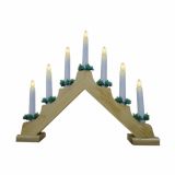 LUČKE UNICOM SVEČNIK LESEN NATUR 7 S. 40X5X30 CM