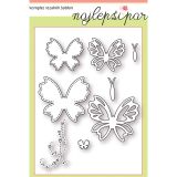LUKNJAČ,ŠTAMPILJKA,ŠABLON RAYHER ŠABLONA SRČNI METULJI