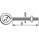 OČESNI VIJAK M-4X25X38X6 A2F V ZAVITKU JE 7 KOS