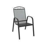 KOVINSKI STOL BIVA MADRID NAKLADALEN ANTRACIT