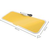 MAGNETNA TABLA LEITZ COSY-WOW STEKLENA NAMIZNA RUMENA 52690019