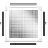 PRIBOR SCHELLENBERG MAGNETNI OKVIR ZA OKNO Z ZAŠČITNO PROTI INSEKTOM IN CVETNEMU PRAHU 100X120 CM BEL