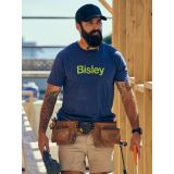 MAJICA KRATKI ROKAV BISLEY LOGO TEE M MODRA