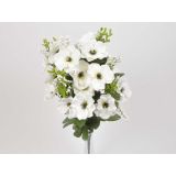 UMETNO CVETJE MAK, GIPSOFILA ŠOPEK X12 KREM