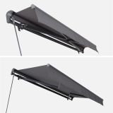 MARKIZA, TENDA NATERIAL CALIMA 300X200 CM, SIVA ROČNA