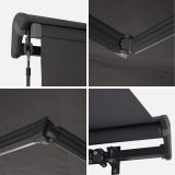 MARKIZA, TENDA NATERIAL CALIMA 300X200 CM, SIVA ROČNA