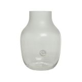 STEKLENA VAZA MAT NA VRHU, 19X18X25 CM