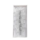 OKRASEK ZA JELKO HOUSE OF SEASONS METULJI 10 CM 6/1 SREBRNI