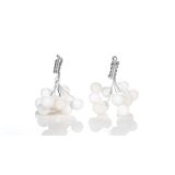 OKRASEK ZA JELKO GLOSSTYLE MINI BUNKICE NA ŽICI 20MM 2/1 BELE