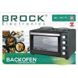 MINI PEČICA BROCK TO 6022 BK, 60 L + 2X KUHALNIK
