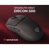 MIŠKA/KAZALNIK GENESIS ZIRCON 500 G2 BREZŽIČNA GAMING-PISARNA 10.000DPI
