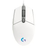 MIŠKA/KAZALNIK LOGITECH G102 LIGHTSYNC, BELA