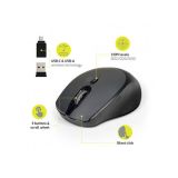 MIŠKA PORT BREZŽIČNA, USB-A & USB-C, TIHA, ČRNA